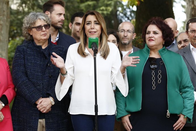 Susana Díaz, este viernes en un acto en Albolote