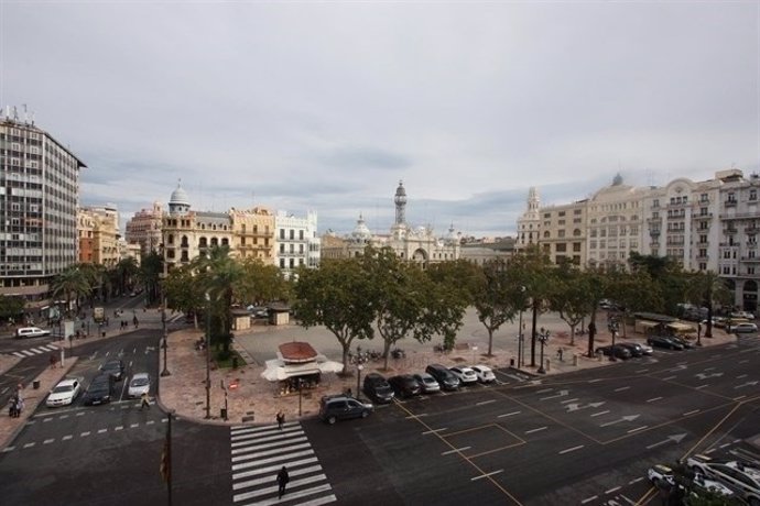 Imagen de archivo de la plaza del Ayuntamiento de València