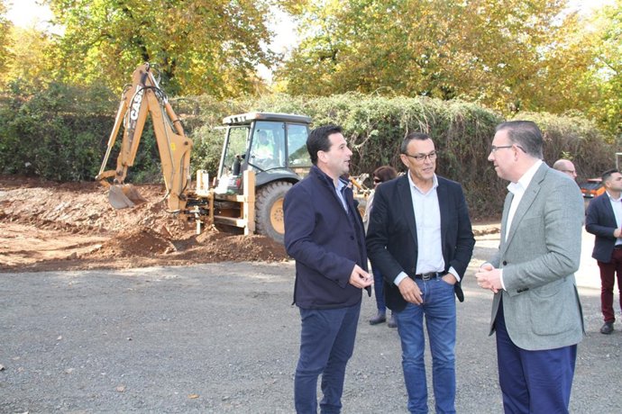 Visita a las obras de la carretera entre Aracena y Castañuelo.