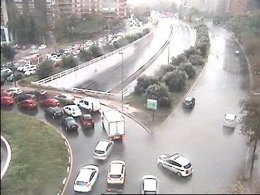 Pluges a l'entrada de València des de Castelló, avinguda Catalunya