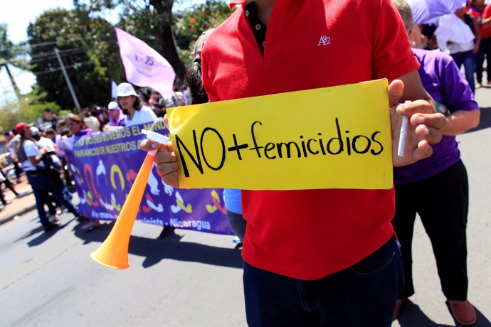 Protesta contra el feminicidio en Nicaragua