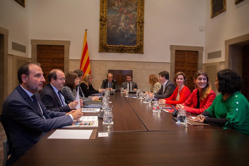Reunión “Espacio de diálogo” con el presidente Quim Torra en Barcelona