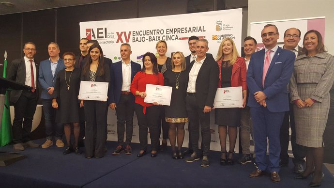 Premiados en el XV Encuentro Empresaria del Bajo Cinca.