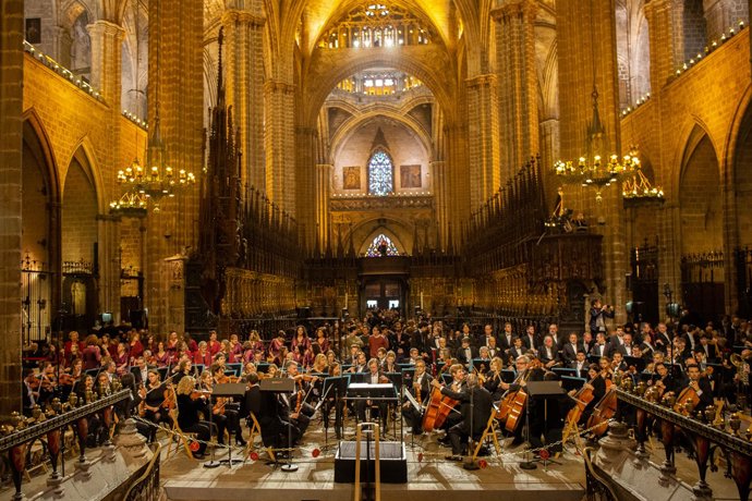 Celebració de la missa funeral en record a Montserrat Caballé a la Catedral d