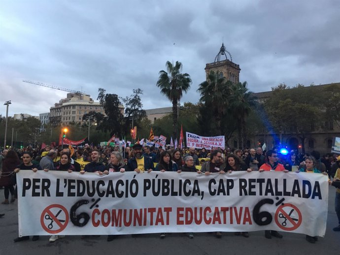 La manifestación del Marco Unitario de la Comunidad Educativa (Muce)
