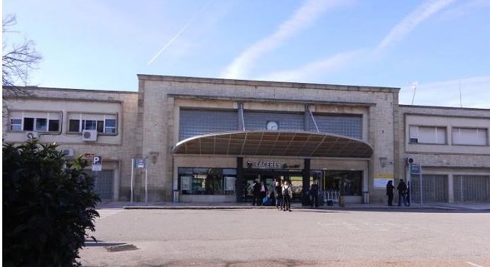 Estación de tren en Cáceres de donde partirá la manifestación del 18-N