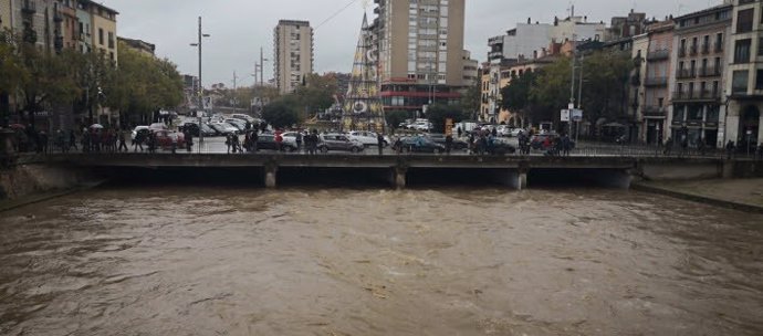 Las inundaciones por las fuertes lluvias en Girona