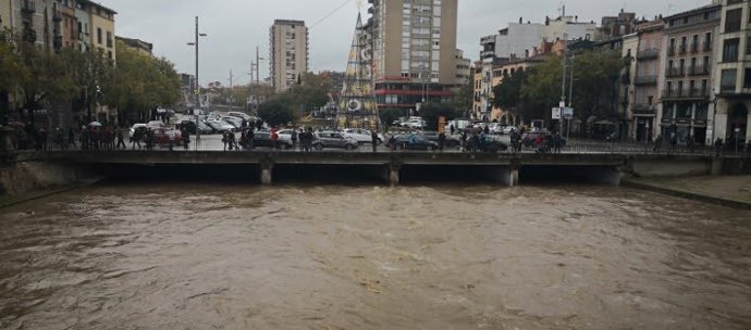 Les inundacions per les fortes pluges a Girona
