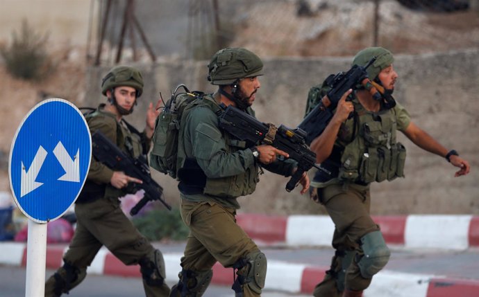 Militares israelíes en Hebrón, Cisjordania