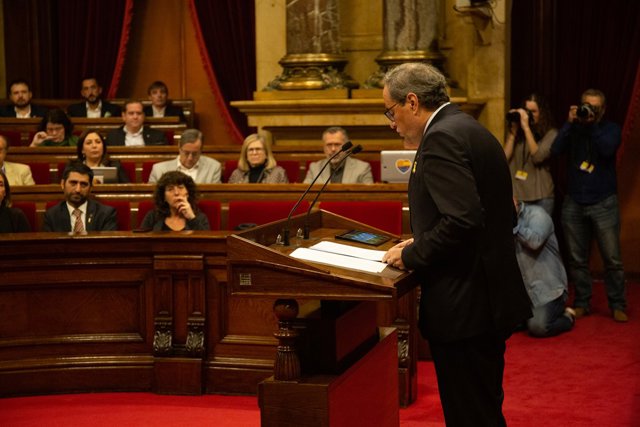 Quim Torra compareix al ple del Parlament
