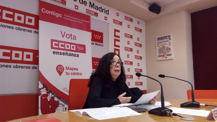 La secretaria general de la Federación de Enseñanza de CCOO, Isabel Galvín