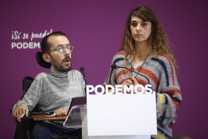 Roda de premsa després del Consell de Coordinació de Podem 