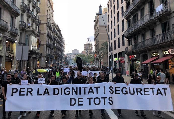 Manifestació de Mossos a Barcelona (Arxiu)