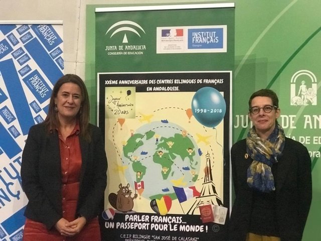 Sonia Gaya, en su visita al Centro del Profesorado de Sevilla