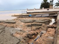 La mejora de la situación permite reabrir casi todas las vías cortadas en San Javier por las lluvias