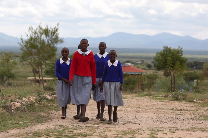 NIñas de un instituto de Imbirikani, Kenia
