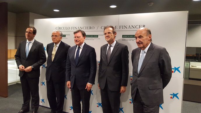 Gonzalo Gortázar, Isidre Fainé, José Viñals, Jordi Gual y Miquel Roca Junyent