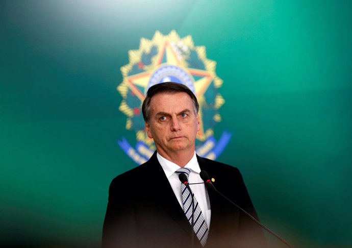 Jair Bolsonaro, en una rueda de prensa en Brasilia