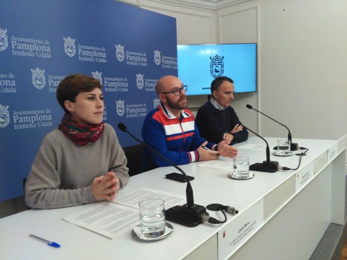 Laura Berro, Armando Cuenca y Manuel Millera, concejales de Aranzadi en Pamplona