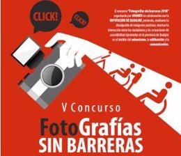 Cartel del Concurso "Fotografías sin barreras"