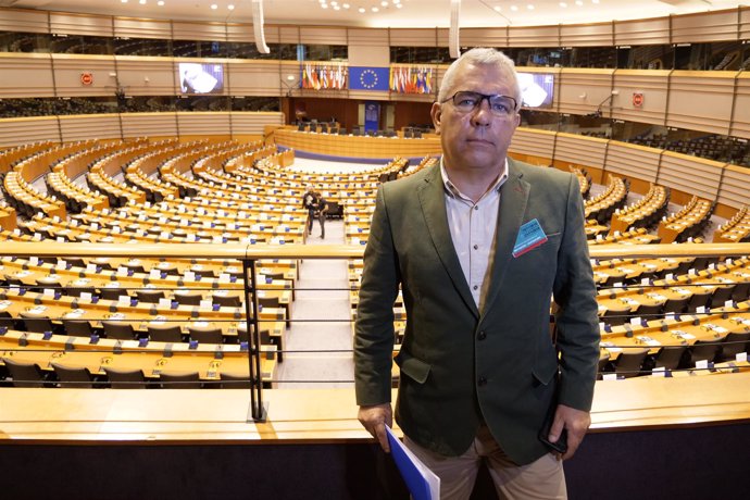 Sebastián Quintana, en el hemiciclo del Parlamento Europeo
