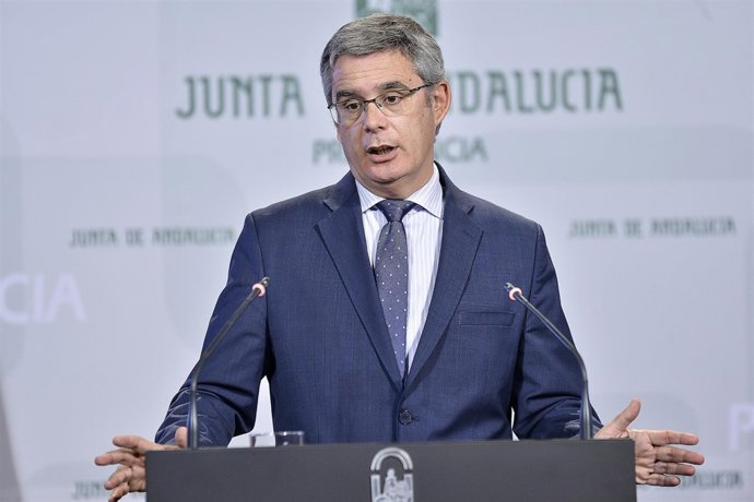 El portavoz del Gobierno andaluz, Juan Carlos Blanco, este martes