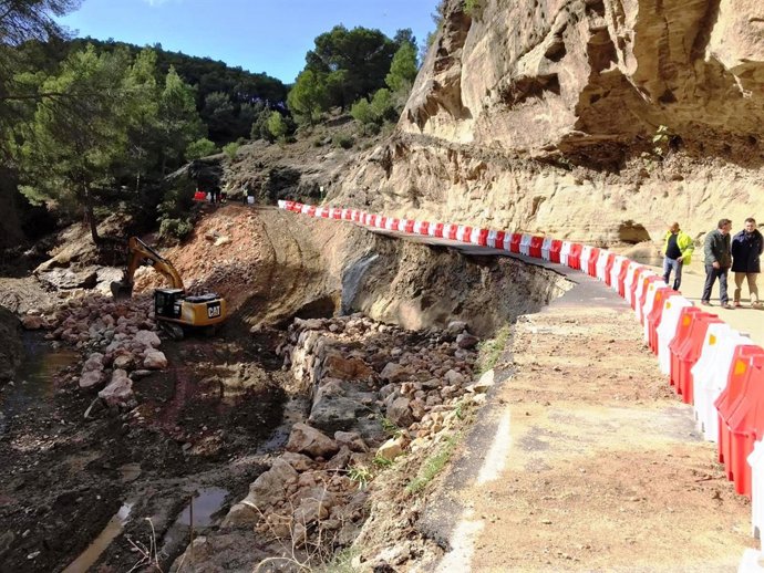 Carretera afectada en provincia de málaga accesos temporal lluvias