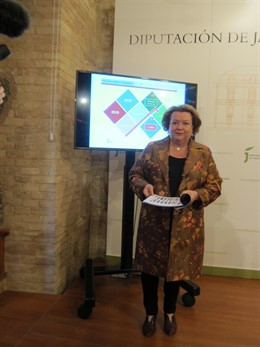 Pilar Parra en la presentación de los presupuestos