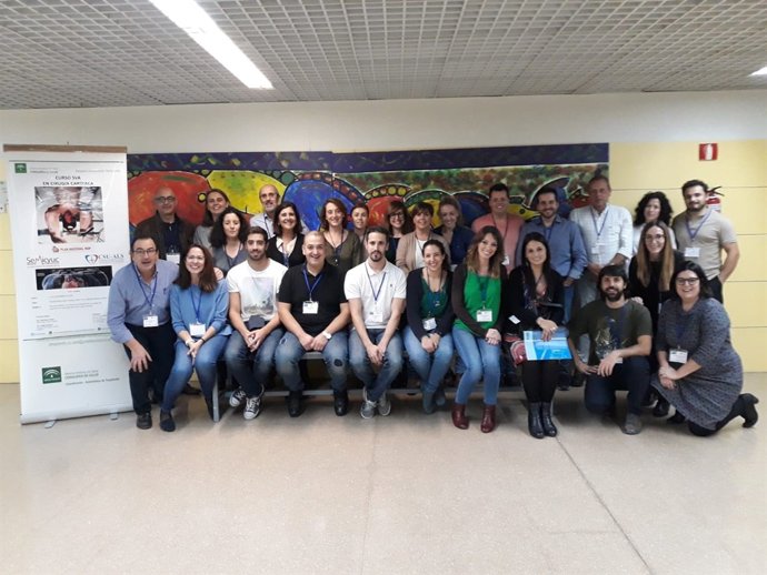 Participantes en el curso de soporte vital del paciente cardiaco