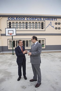 Rafael Herrador en el colegio 'Corpus Christi'