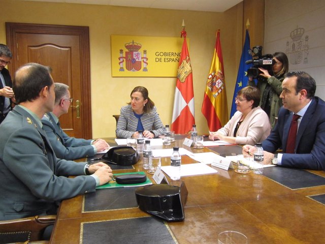 Reunión en la Delegación con la Guardia Civil sobre la situación de Valladolid