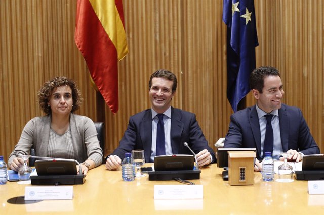 Reunión del grupo del PP en el Congreso de los Diputados
