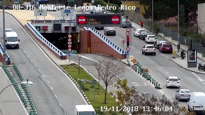 Túnel de Madrid captado por las cámaras de tráfico