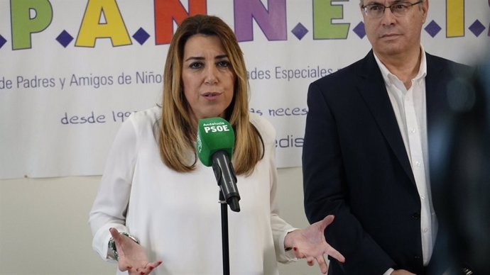 Susana Díaz, en un acto electoral en Palma del Río