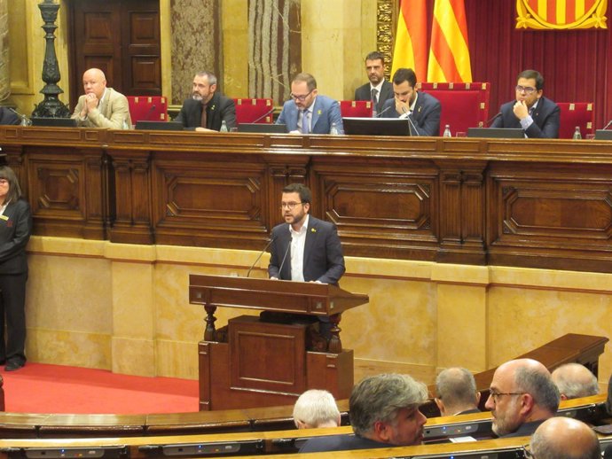 El vicepresident Pere Aragonès al Parlament