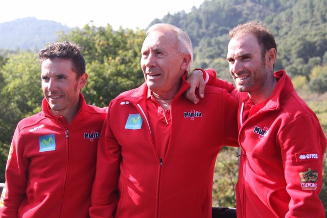 Purito Rodríguez, Javier Mínguez y Alejandro Valverde
