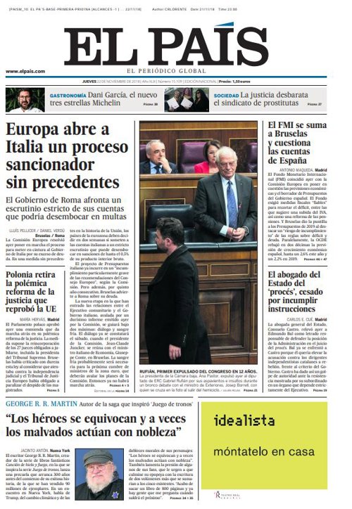 Portada El País