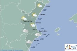 Predicción de este jueves