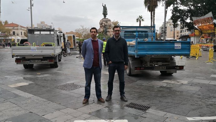 Alcade de Palma, Antoni Noguera, y regidor de Infraestructures, Rodrigo A. Romer