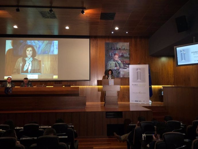Consejera de Economía, Olga García, en Cáceres