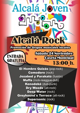 El festival 'Alcalá Rock' tendrá lugar este sábado en Alcalá.