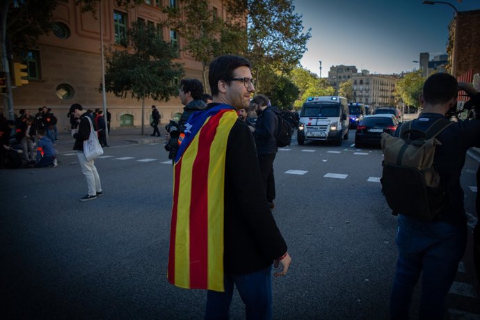 Manifestació dels Comitès de Defensa de la República (CDR) a Barcelona contr