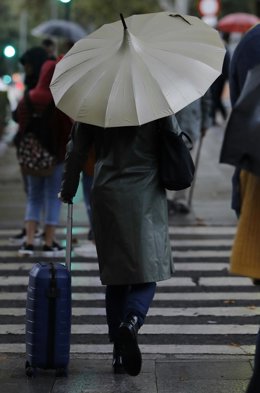 Temporal de lluvia en Madrid