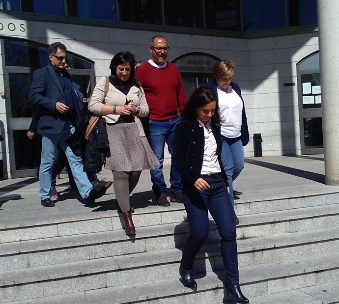 La alcaldesa de Getafe, Sara Hernández, a la salida de los juzgados