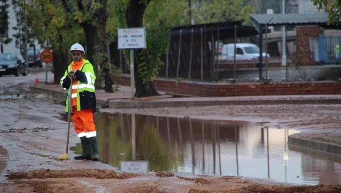 Trabajos de limpieza en Alzira