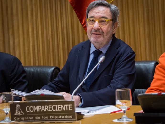El expresidente de Caixa Catalunya Narcís Serra en el Congreso
