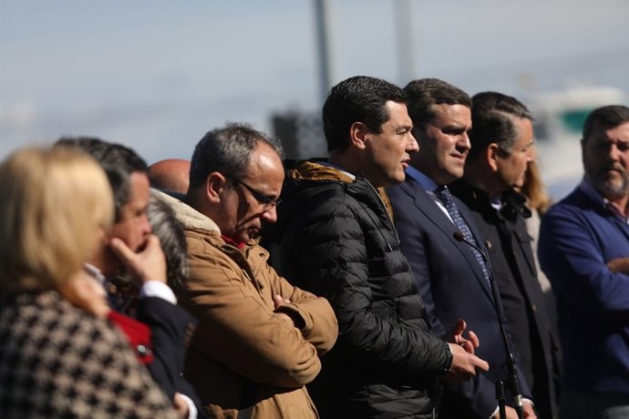 Juanma Moreno, en un acto de campaña en la provincia de Cádiz