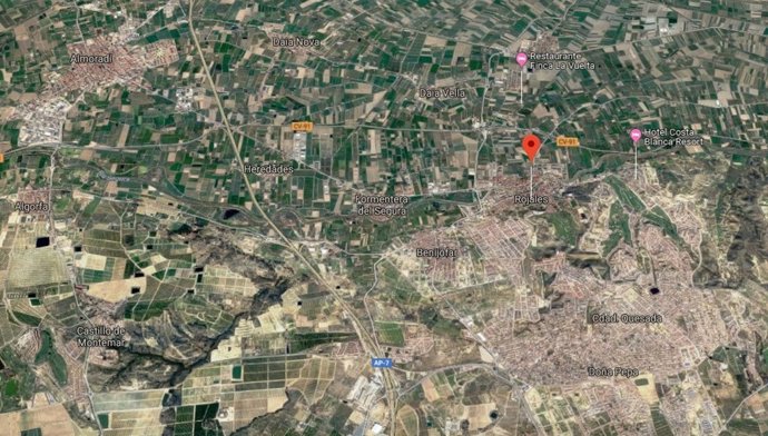 Localización de Rojales (Alicante)