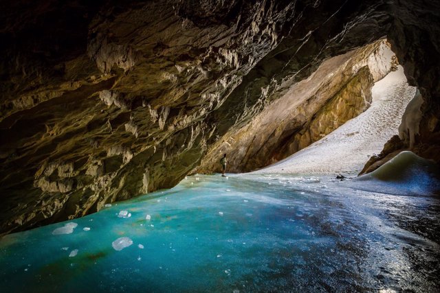 Cueva de Hielo en Peña Castill, en el Parque Nacional de Picos de Europa