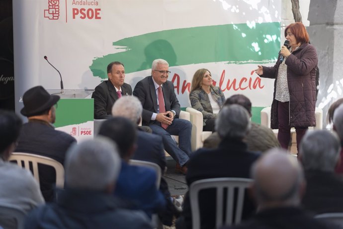 Jiménez Barrios en un acto electoral en Chiclana